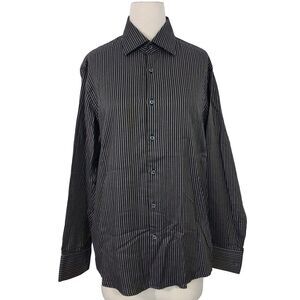 Hugo Boss Black Label French Cuffs Dress Shirt Size Large Button Up Cotton
